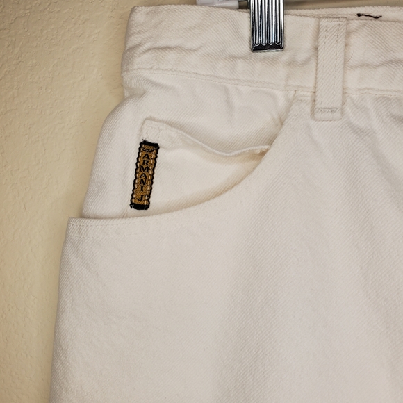 Giorgio Armani Jeans Vintage Shorts, White, Size 12 - Picture 2 of 13